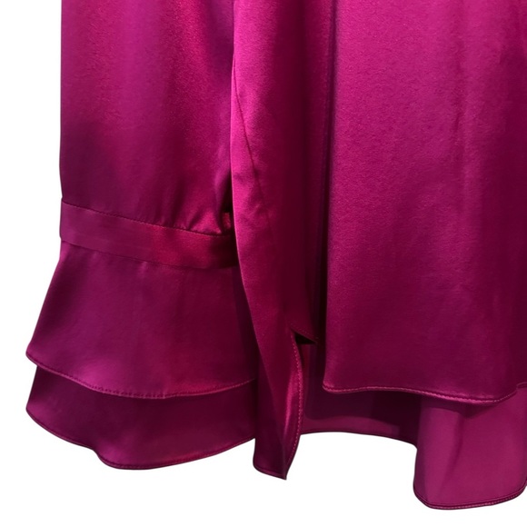 NWT Elie Tahari Fuchsia Silk Top Shirt - Picture 8 of 12